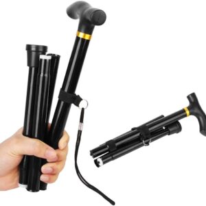 BLACK FOLDABLE WALKING STICK