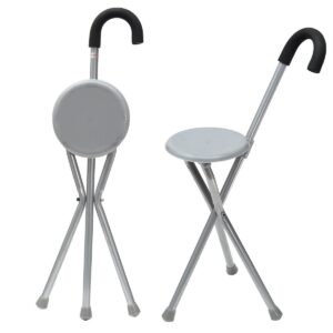 FOLDABLE WALKING STICK WITH SEAT