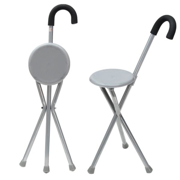 FOLDABLE WALKING STICK WITH SEAT