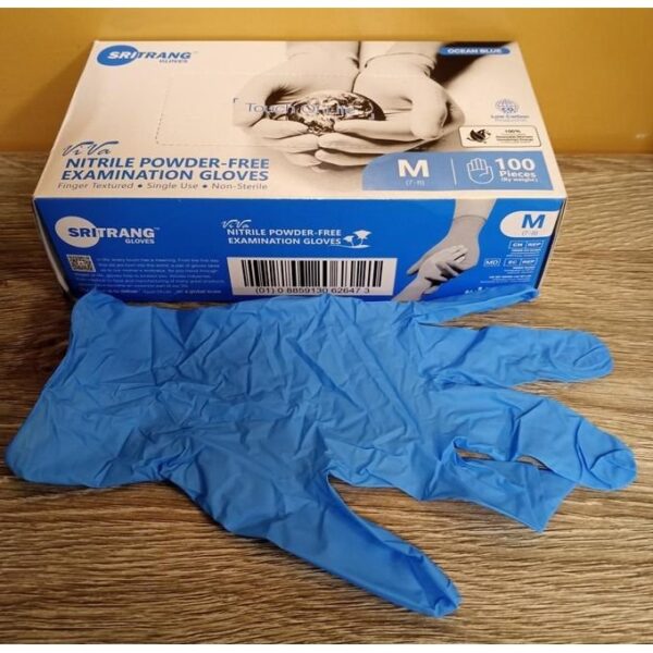 DISPOSABLE BLUE NITRILE GLOVES - Image 3