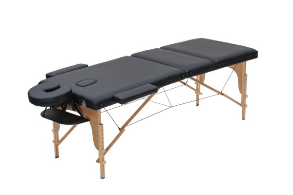 Foldable Massage Bed (Black Wooden) - Image 2